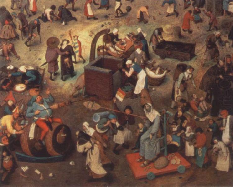 BRUEGEL, Pieter the Elder Battle between carnival and fast china oil painting image
